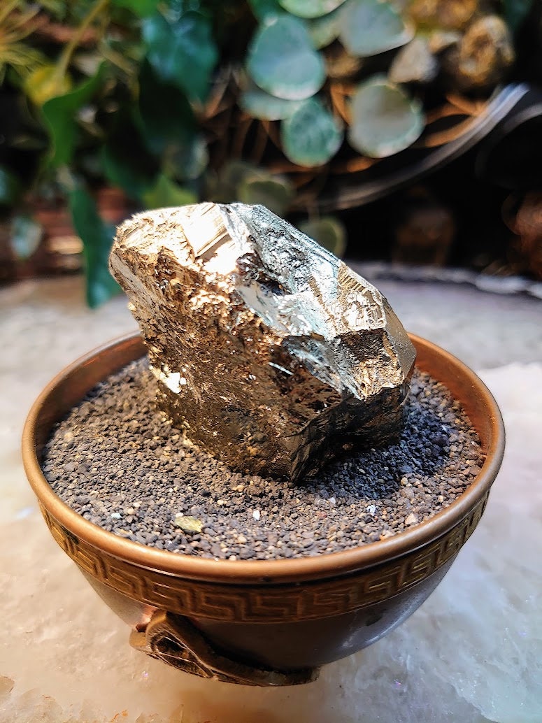 Pyrite "Fool's Gold" Cluster from Huanzala Mine, Peru, for Collection / 189g / Home and Altar Decor / Gifting