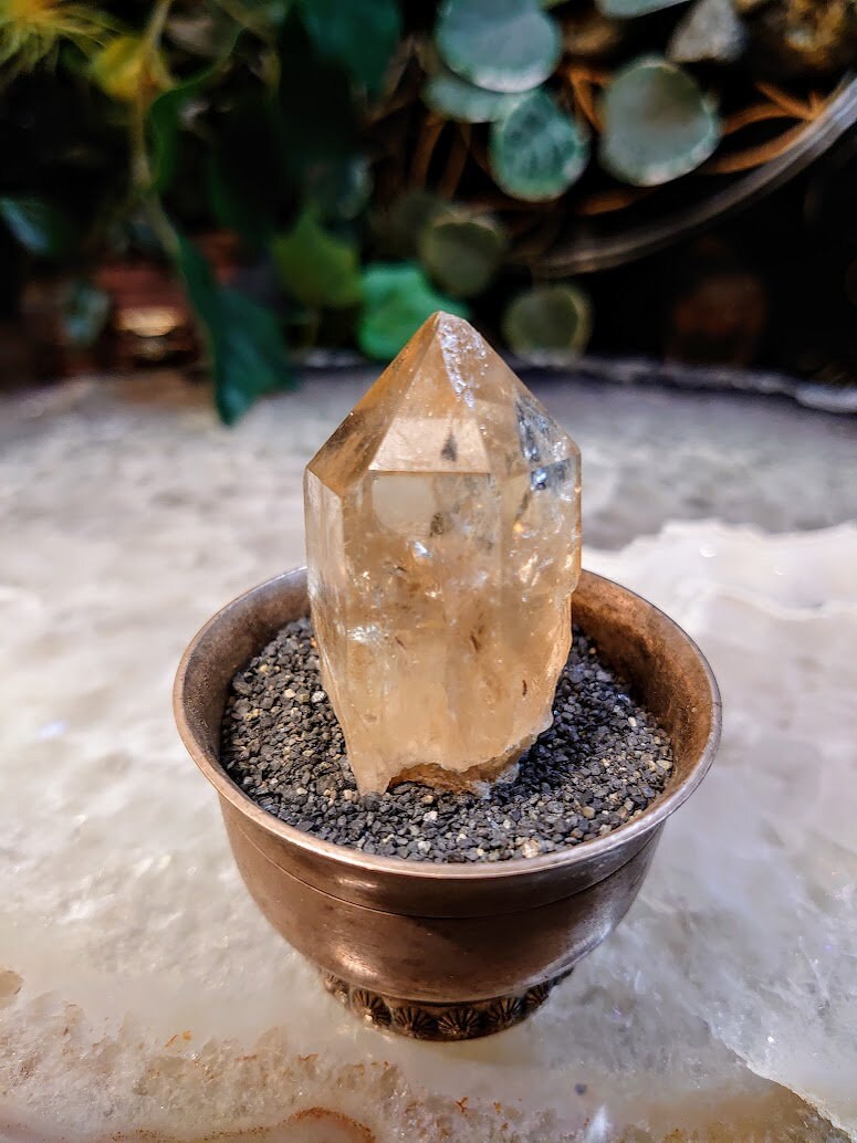 Natural Kundalini Congo Citrine Point for Altar and Home Decor / 47.2g / Energy Work / Crystal Healing / Reiki