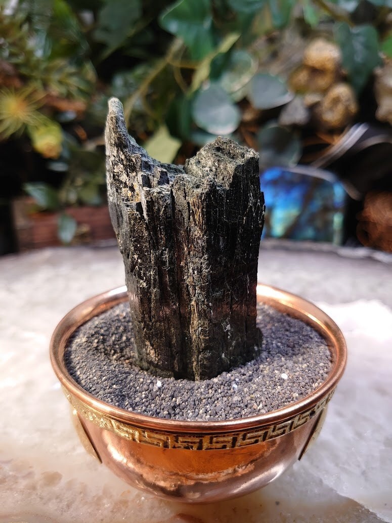 Black Aegirine Crystal from Malawi, Africa for Crystal Healing / 123g / Home & Altar Decor / Negative Protection