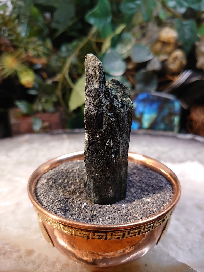 Black Aegirine Crystal from Malawi, Africa for Crystal Healing / 123g / Home & Altar Decor / Negative Protection