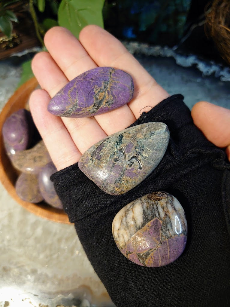 Large Purpurite Tumbled Stone from Namibia / Polished Pebble for Crystal Healing & Grids / Reiki / Meditation / Energy Work / Gifts