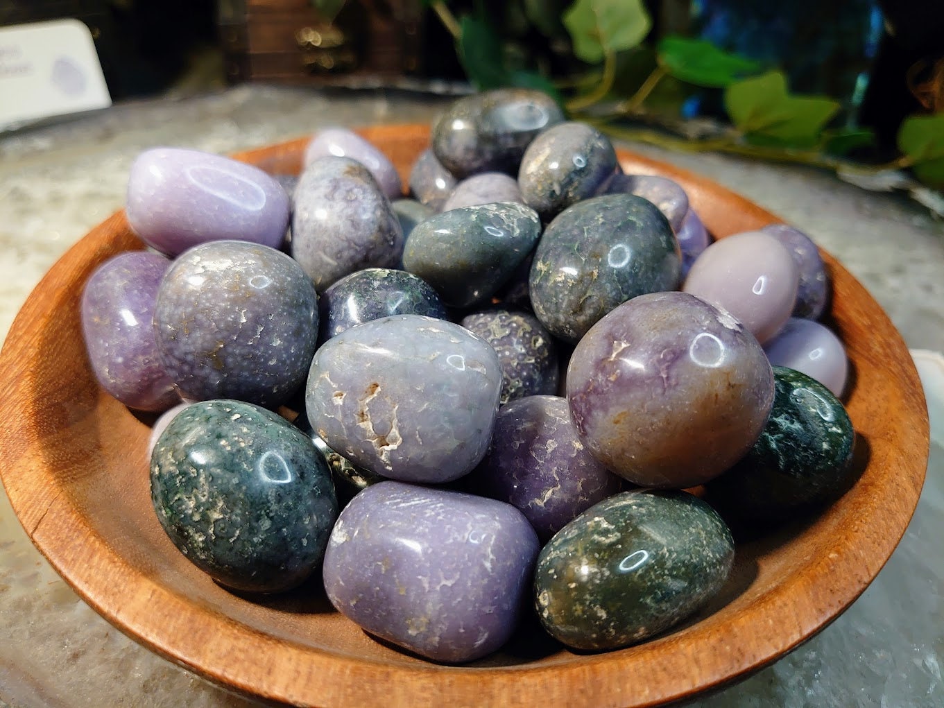 Grape Agate Tumbled Stones from Sulawesi Island, Indonesia for Collection / Crystal Healing / Reiki/ Meditation