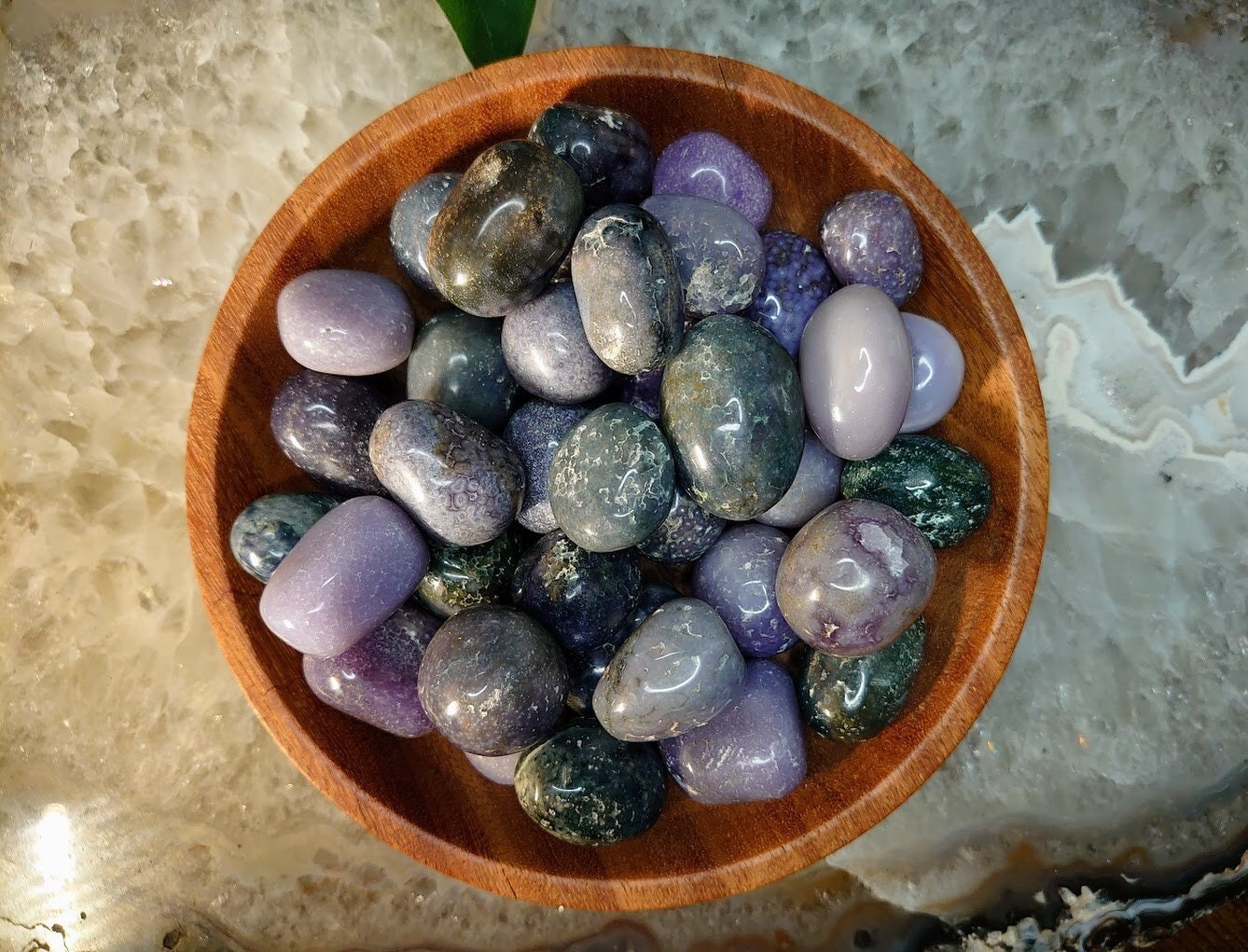 Grape Agate Tumbled Stones from Sulawesi Island, Indonesia for Collection / Crystal Healing / Reiki/ Meditation