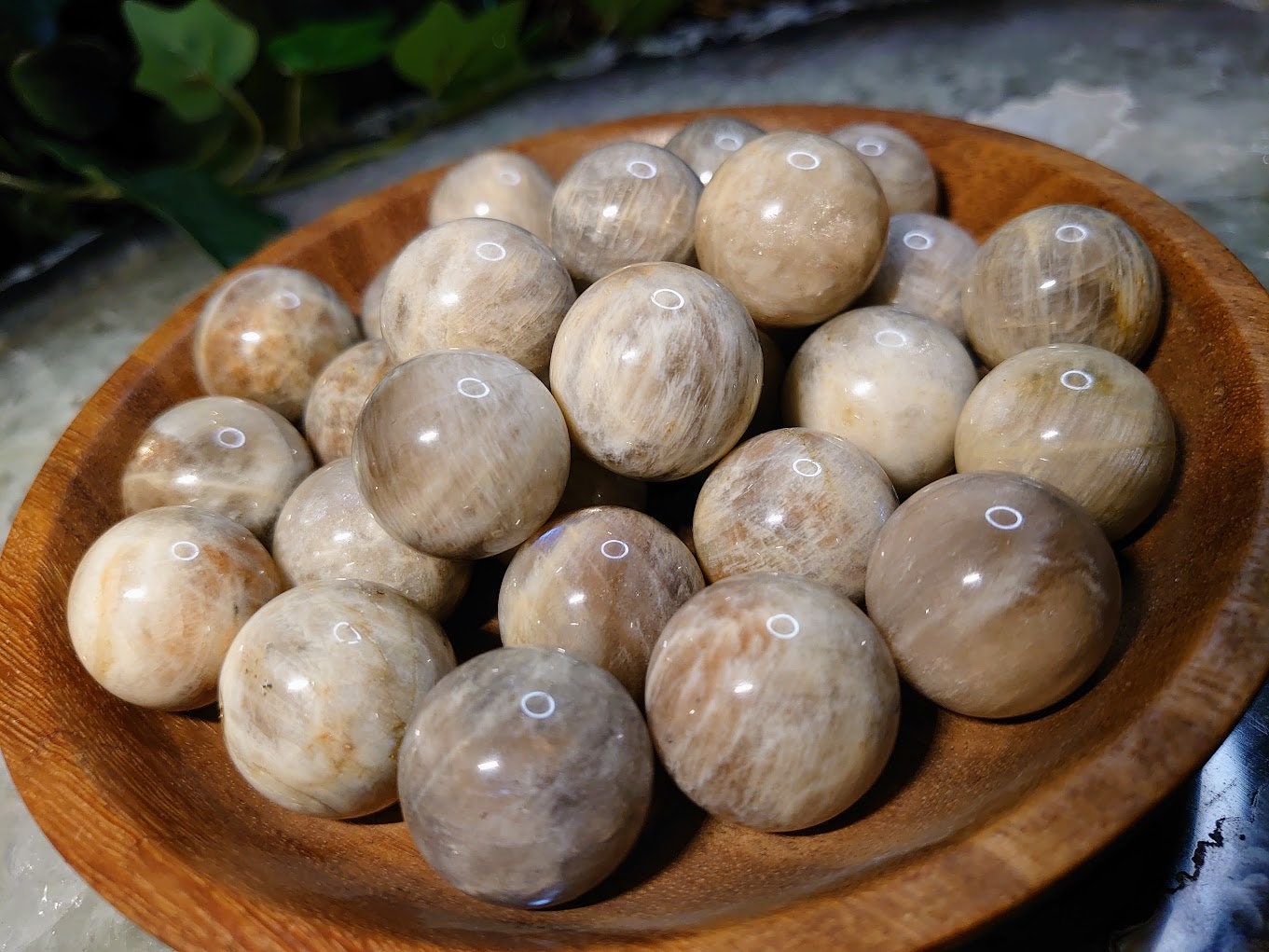 Moonstone/Sunstone Spheres from Madagascar for Crystal Healing / Choose Your Size / Reiki / Meditation / Crystal & Mineral Collectors