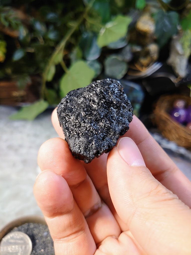 Beautiful Black Tourmaline / Schorl Crystal From Madagascar / 40.22g / Thumbnail Specimen / for Desk Decor / Reiki / Collection