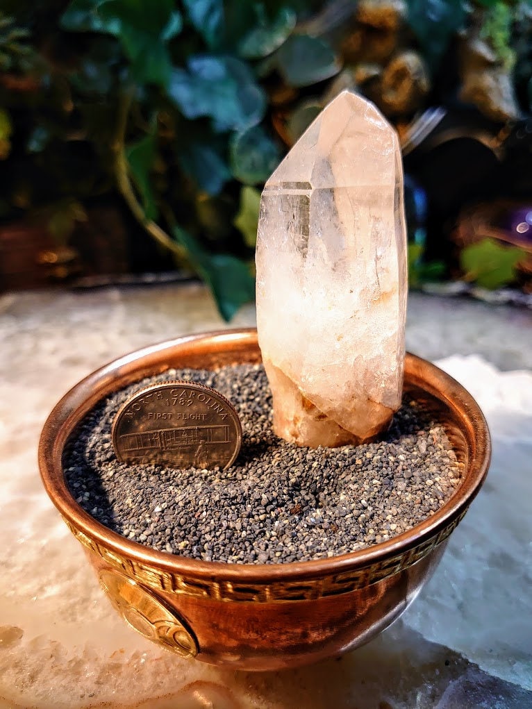 3 1/4" Congo Lemurian Clear Quartz Point from DRC for Crystal Healing / 76.56g / Meditation / Collection