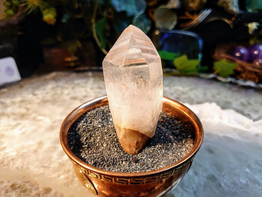 3 1/4" Congo Lemurian Clear Quartz Point from DRC for Crystal Healing / 76.56g / Meditation / Collection