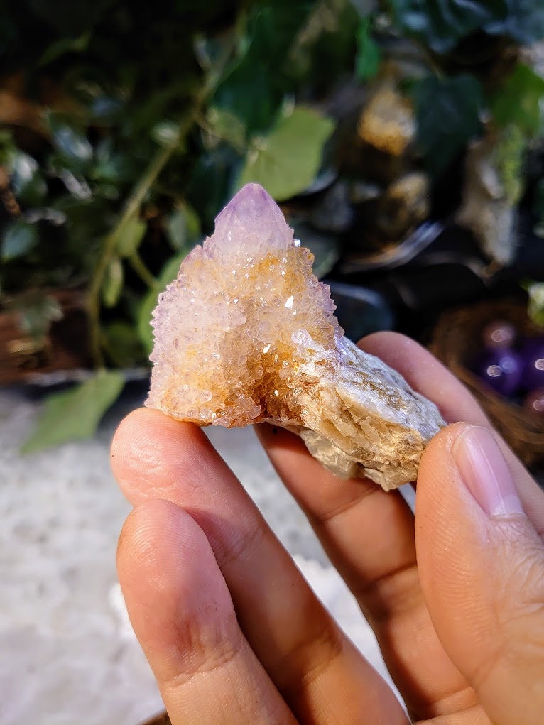 Spirit Quartz Cluster from South Africa / 52.32g / Cactus Quartz / Spirit Amethyst for Crystal Healing / Meditation/ Reiki / Gifting