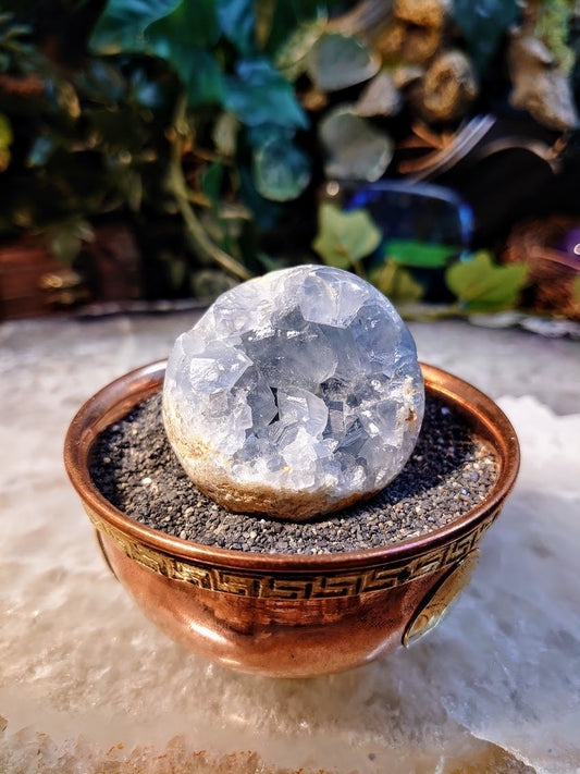 1 7/8"Hand Polished Celestite 'Sphere' from Madagascar for Altar Decor / Crystal Healing / Reiki / Meditation / Collectors / Gifting