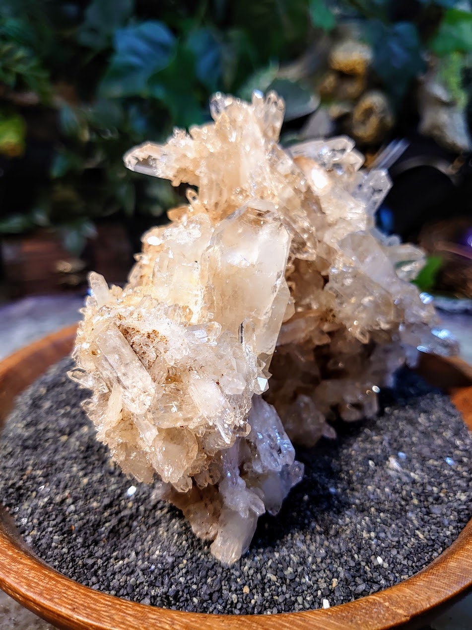 Amazing Colombian Clear Quartz/Citrine Cluster / 484g / Magical Dragon Slaying Powers / Meditation / Home & Altar Decor / Small Cabinet