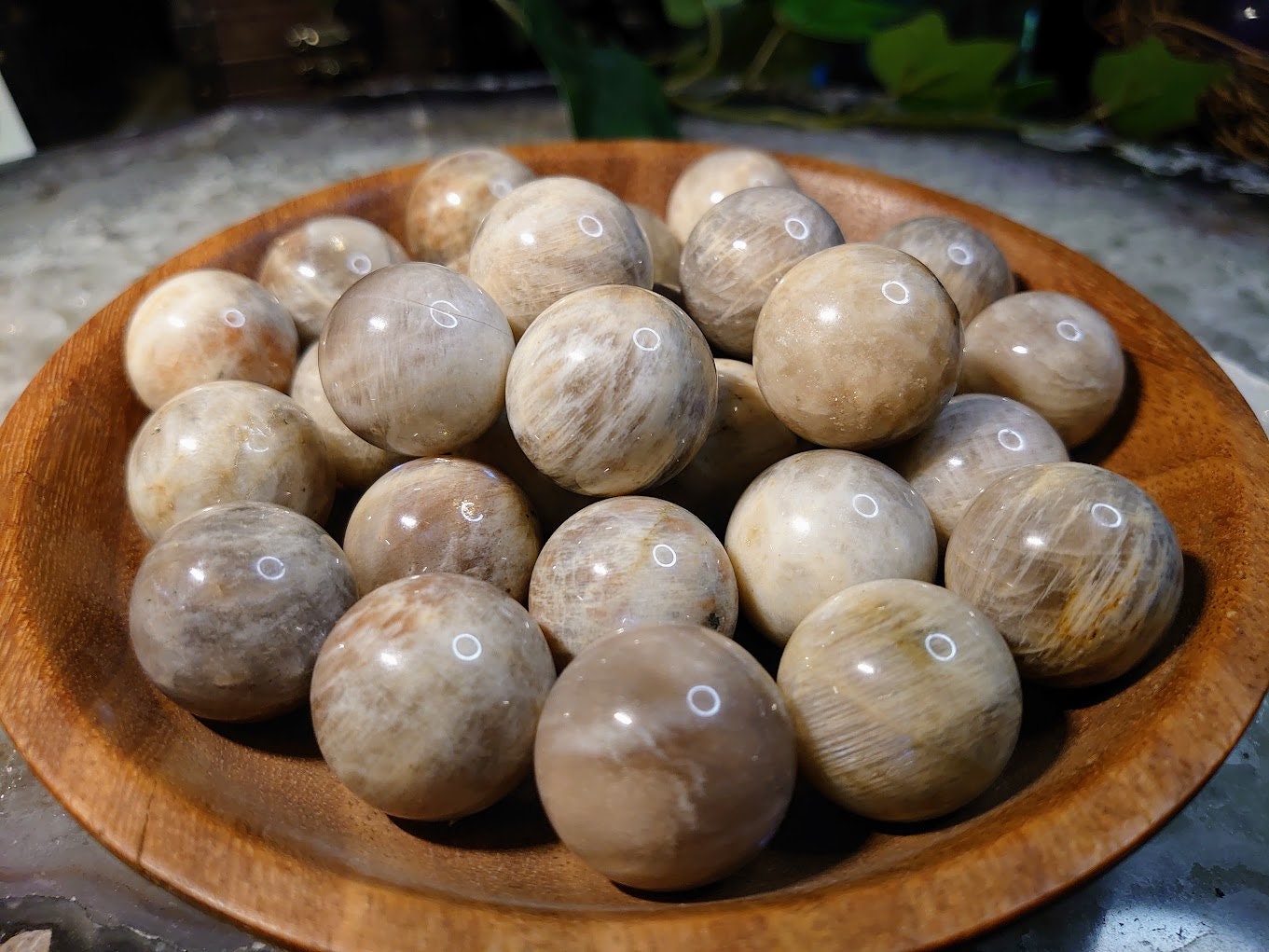 Moonstone/Sunstone Spheres from Madagascar for Crystal Healing / Choose Your Size / Reiki / Meditation / Crystal & Mineral Collectors