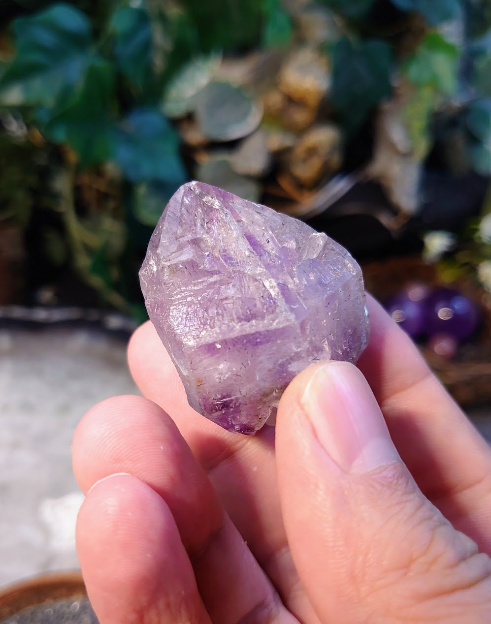 Smoky Skeletal Amethyst Scepter/Point with Goethite from Espírito Santos, Brazil for Collection / 46.39g / Meditation/ Super Seven Locality