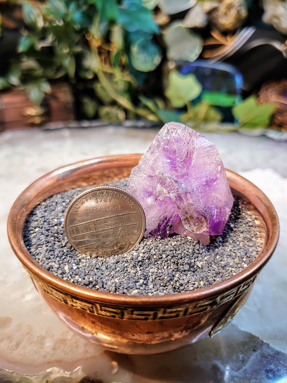 Smoky Skeletal Amethyst Scepter/Point with Goethite from Espírito Santos, Brazil for Collection / 46.39g / Meditation/ Super Seven Locality