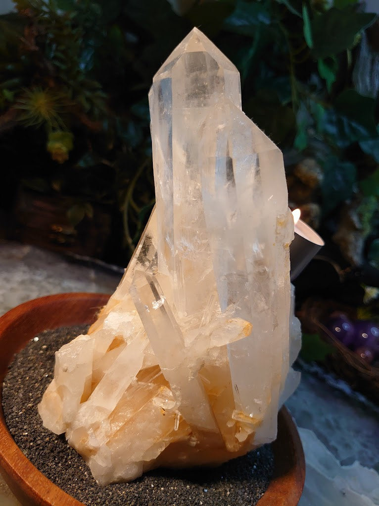 Awesome Colombian Clear Quartz Cluster for Home and Altar Decor / 1,479g / Crystal Grids / Meditation / Crystal Healing / Candle Holder