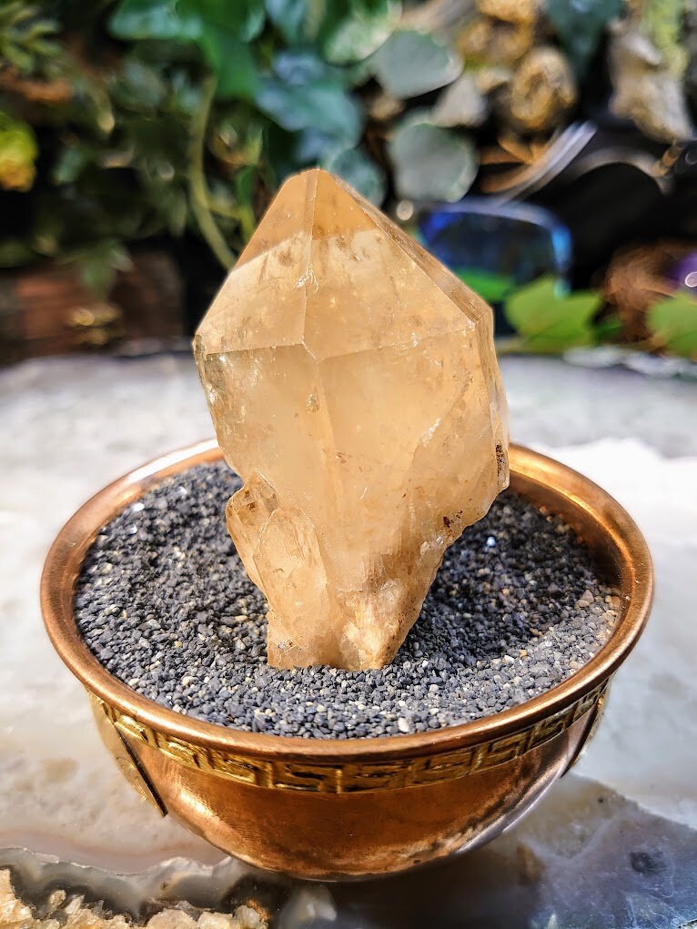 Natural Kundalini Congo Citrine Point for Altar and Home Decor / 135g / Energy Work / Crystal Healing / Reiki