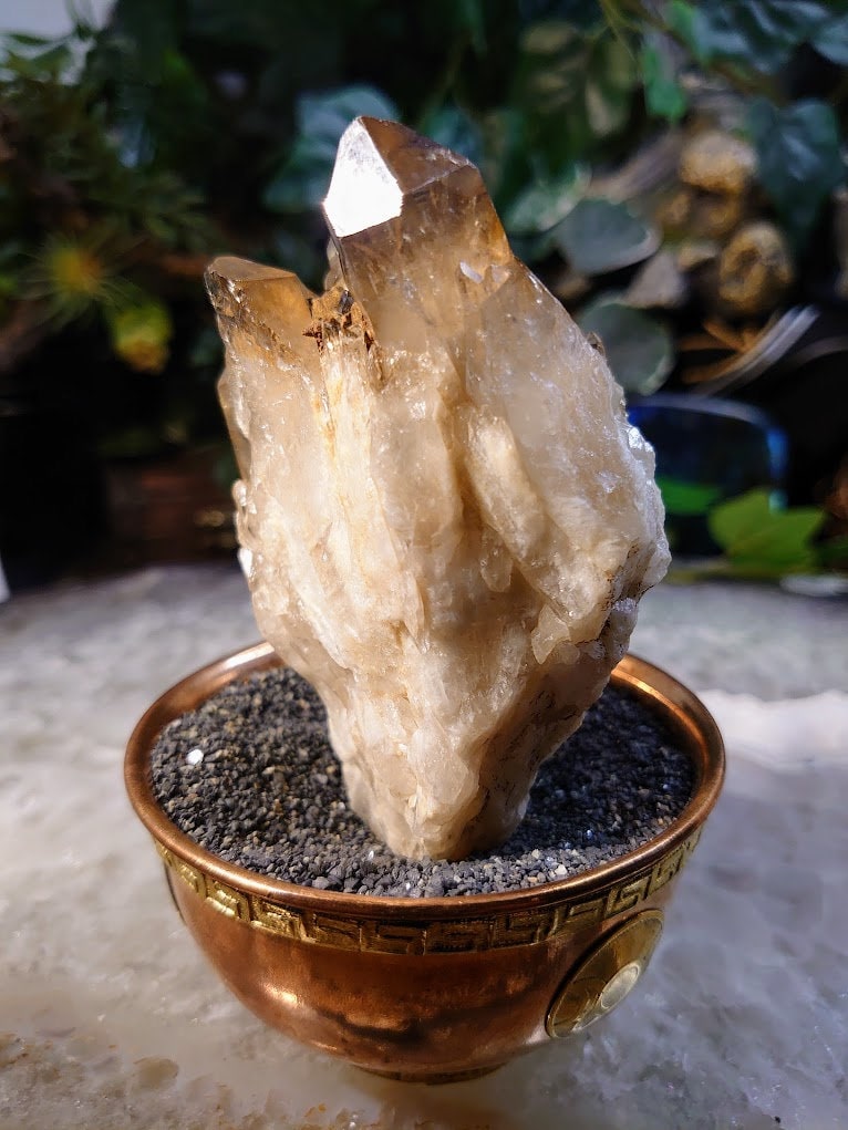 Natural Kundalini Congo Smoky Citrine Cluster on Matrix for Altar and Home Decor / 286g / Energy Work / Crystal Healing / Reiki