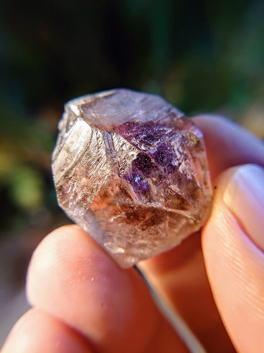 Smoky Amethyst Crystal with Hematite and Rutile from Espírito Santos, Brazil for Collection / 22.64g / Crystal Healing/ Super Seven Locality