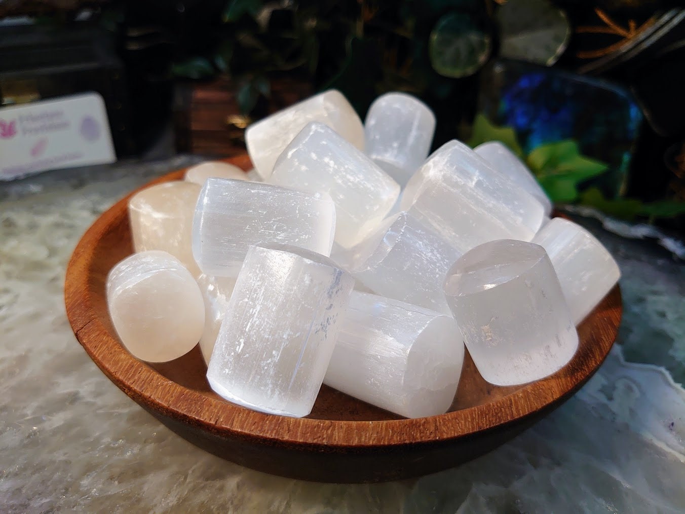 Selenite Tumbled Stones from Brazil for Crystal Healing/ Reiki/ Meditation/ Crystal & Mineral Collectors