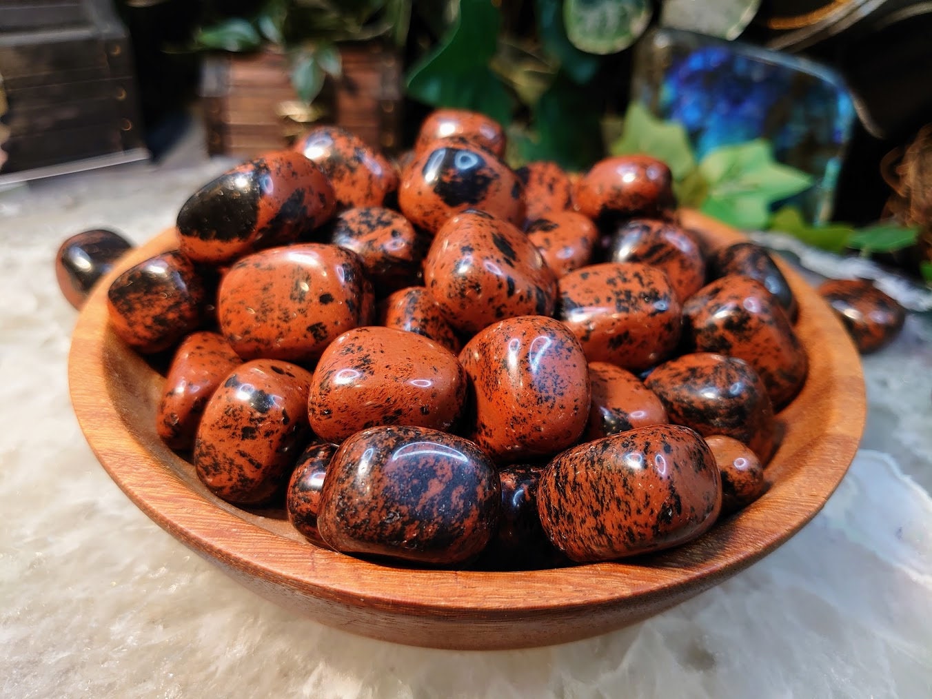 Mahogany Obsidian Tumbled Stones from Brazil for Crystal Healing/ Reiki/ Meditation/ Crystal & Mineral Collectors