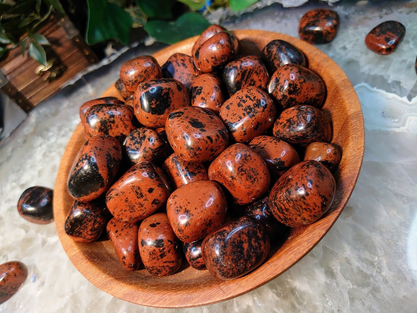 Mahogany Obsidian Tumbled Stones from Brazil for Crystal Healing/ Reiki/ Meditation/ Crystal & Mineral Collectors