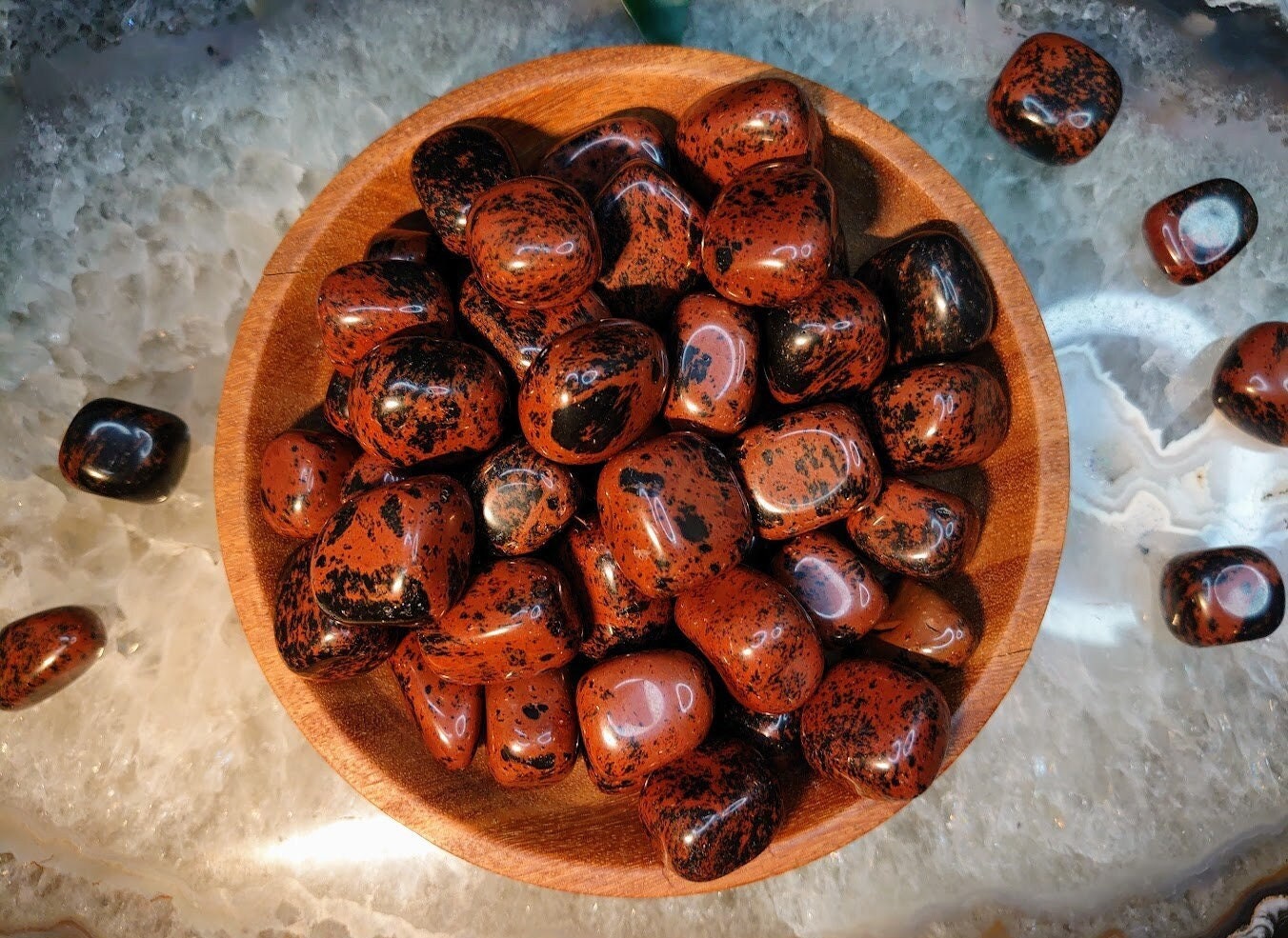 Mahogany Obsidian Tumbled Stones from Brazil for Crystal Healing/ Reiki/ Meditation/ Crystal & Mineral Collectors