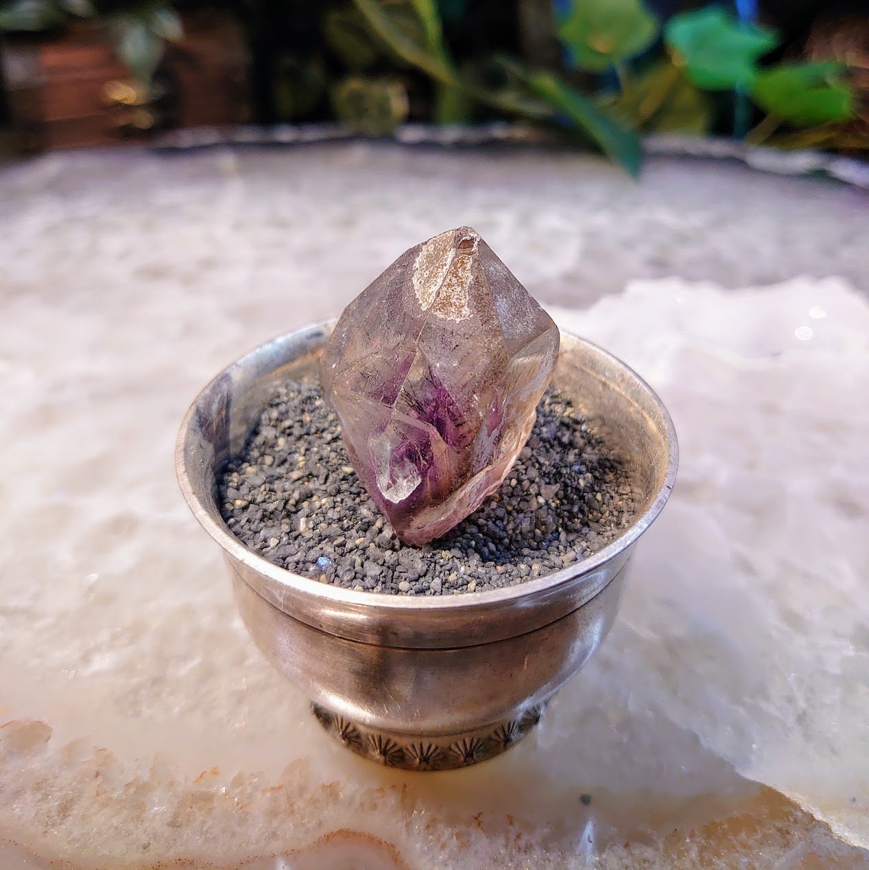 Smoky Amethyst Crystal with Hematite and Rutile from Espírito Santos, Brazil for Collection / 23.58g / Crystal Healing/ Super Seven Locality