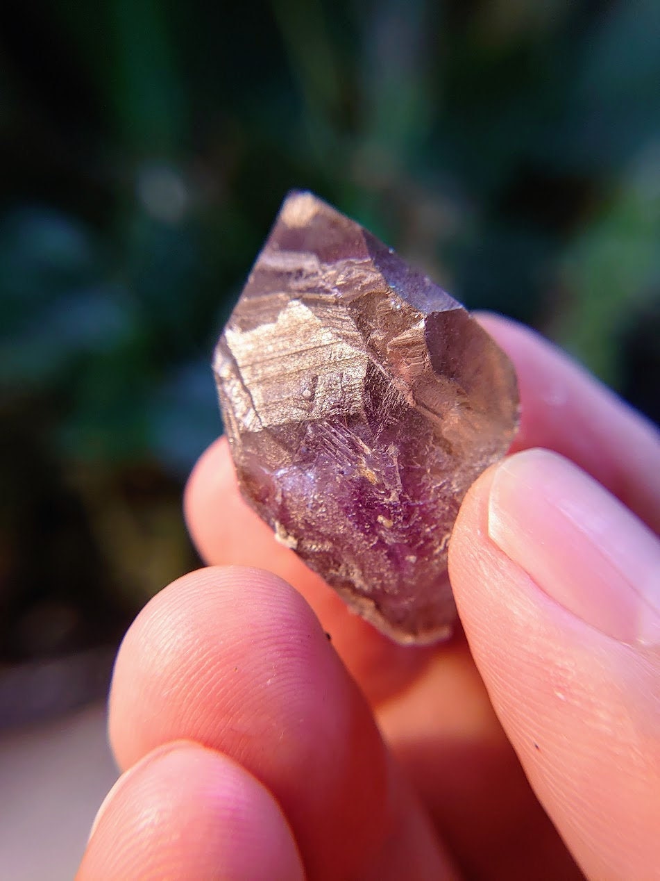 Smoky Amethyst Crystal with Hematite and Rutile from Espírito Santos, Brazil for Collection / 23.58g / Crystal Healing/ Super Seven Locality