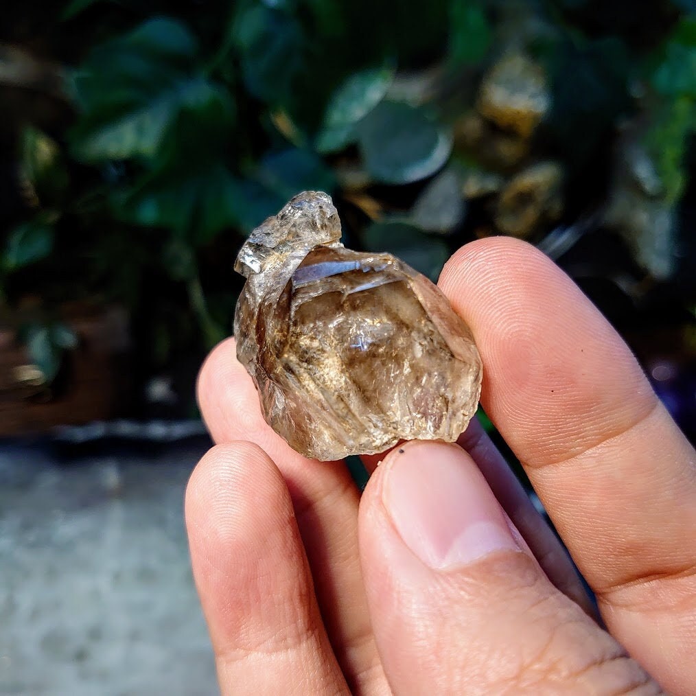 Smoky Quartz Crystal with Goethite from Espírito Santos, Brazil for Collection / 24.07g / Meditation/ Super Seven Locality