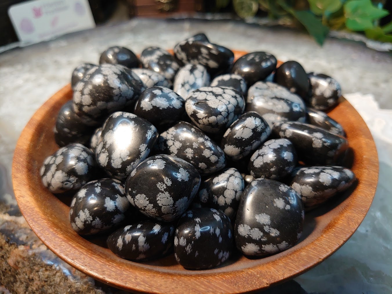 Snowflake Obsidian Tumbled Stone from Mexico / Polished Pebbles/ for Crystal Healing and Grids /Volcanic Glass / Meditation/ Gifts