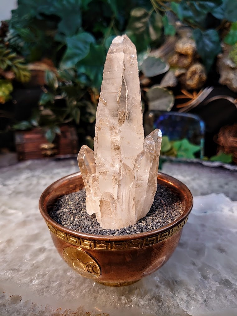 Congo Lemurian Quartz Cluster from DRC for Crystal Healing / 154g / Meditation / Collection / Rare Find