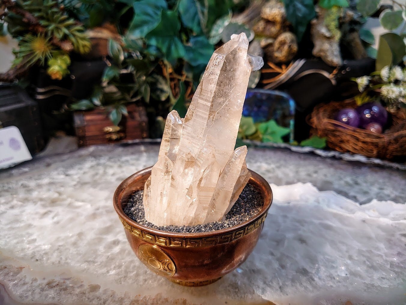 Congo Lemurian Quartz Cluster from DRC for Crystal Healing / 154g / Meditation / Collection / Rare Find