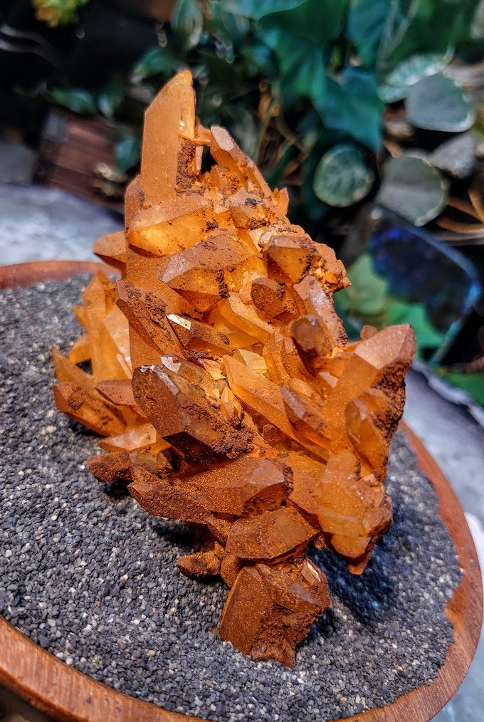 Arkansas Tangerine Quartz Cluster from United States for Crystal Healing / 154g / Meditation / Collection