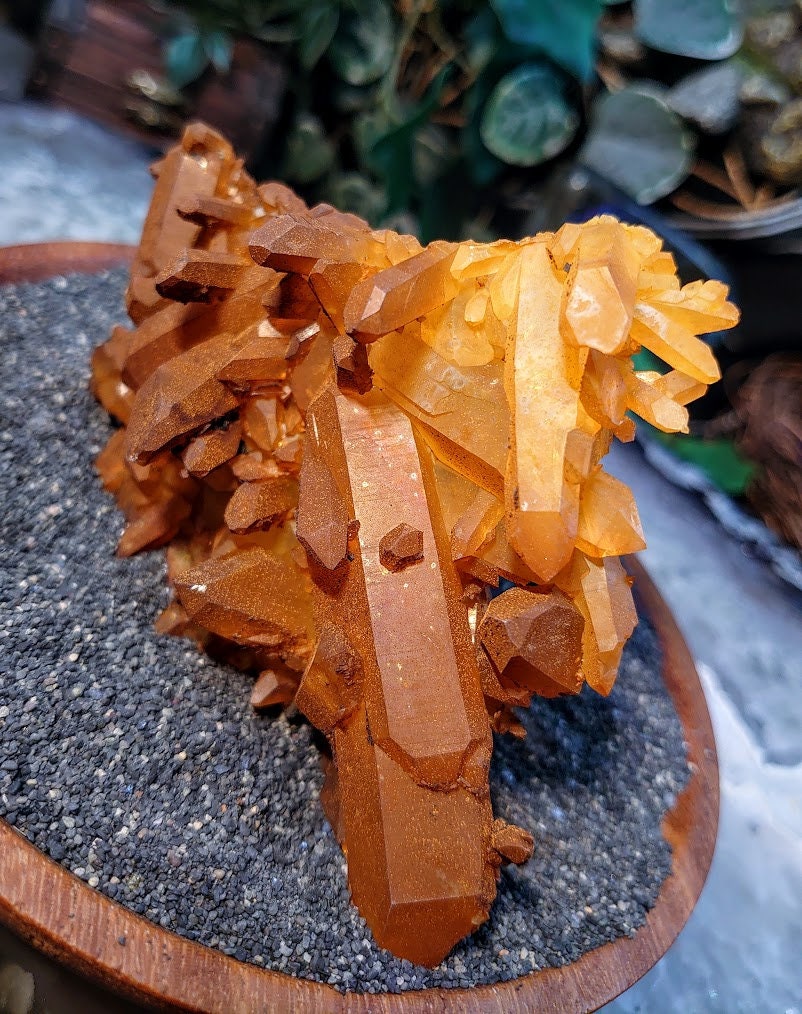 Arkansas Tangerine Quartz Cluster from United States for Crystal Healing / 154g / Meditation / Collection