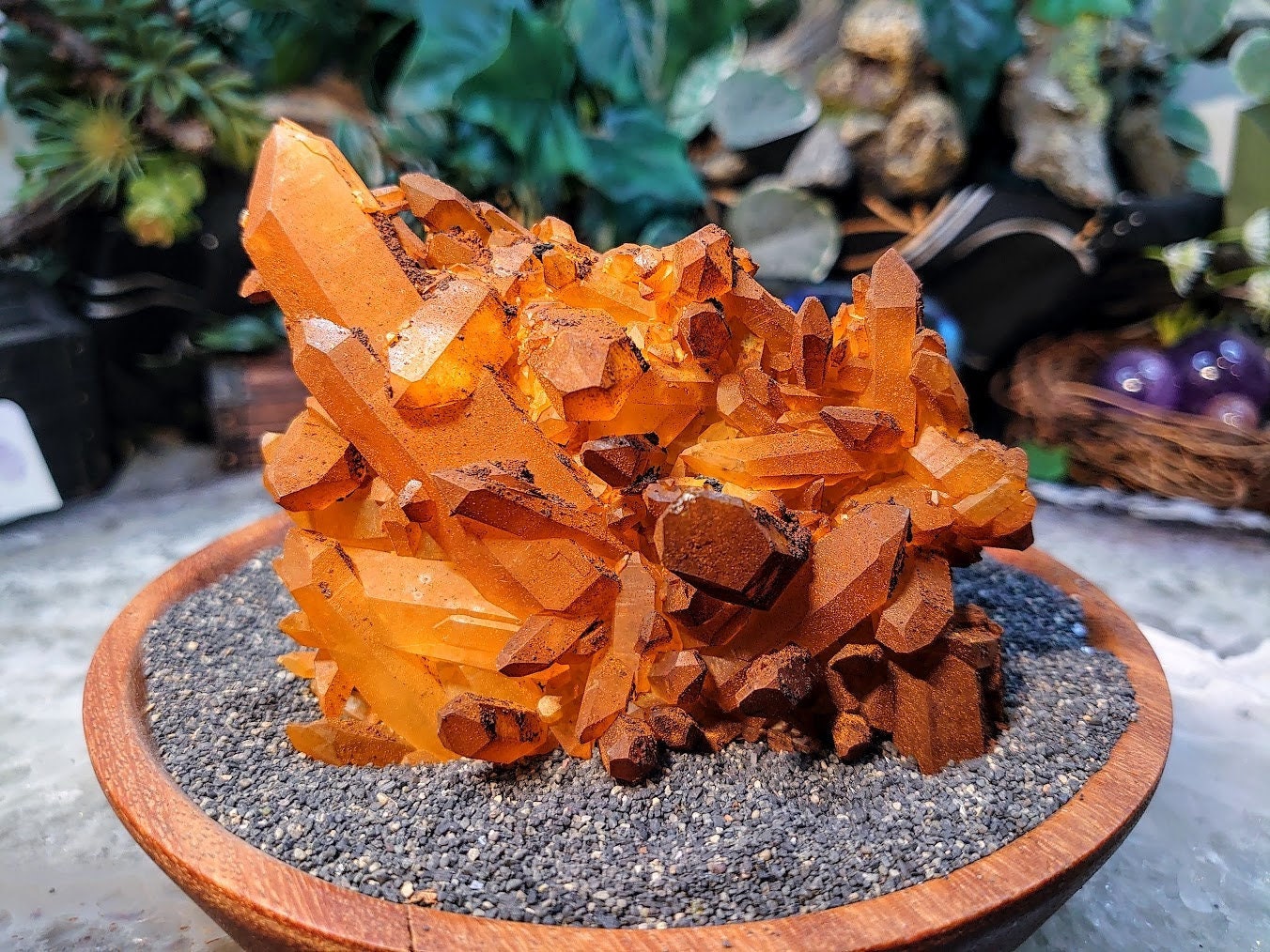 Arkansas Tangerine Quartz Cluster from United States for Crystal Healing / 154g / Meditation / Collection