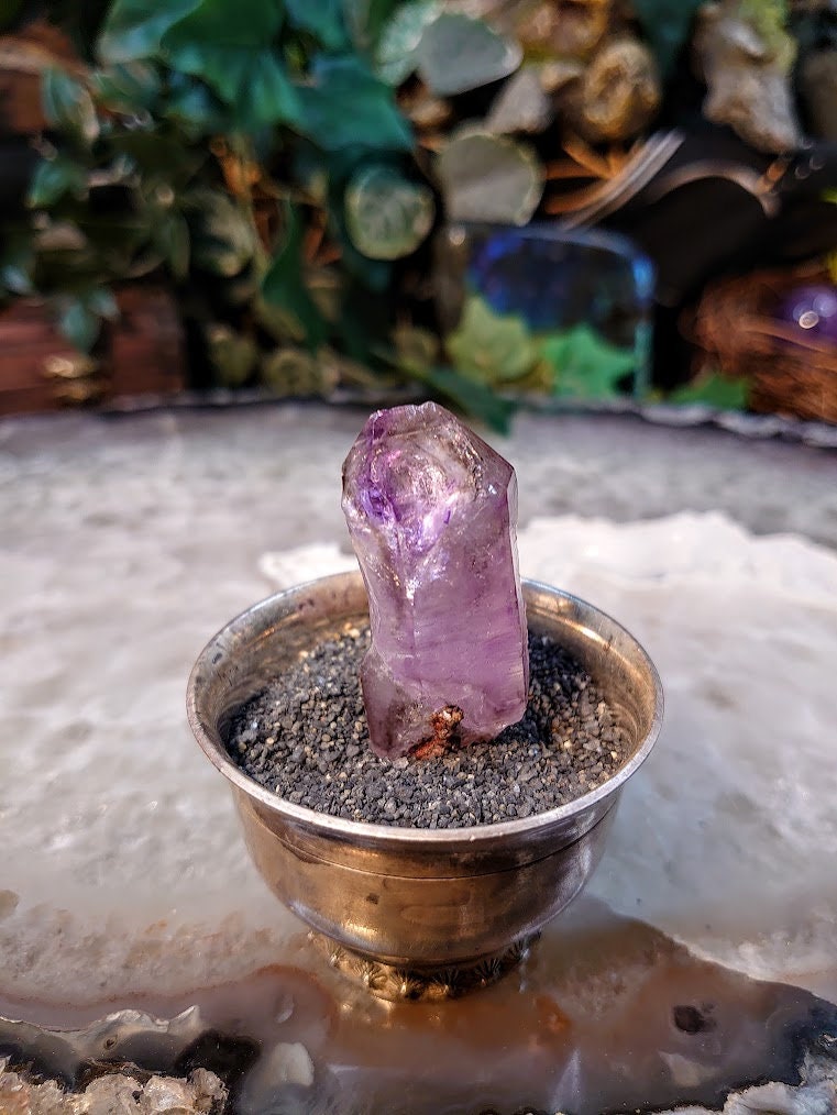 Shangaan Amethyst Crystal with Self Healing & Hematite Inclusions from Zimbabwe for Collection / 26.11g / Meditation/ Miniature Class