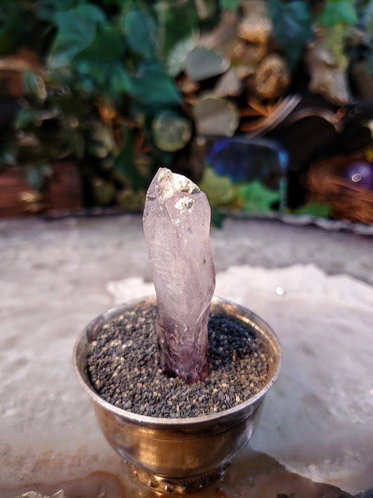 Double Terminated Shangaan Amethyst Scepter with Hematite Inclusions from Zimbabwe for Collection / 19.71g / Meditation/ Miniature Class