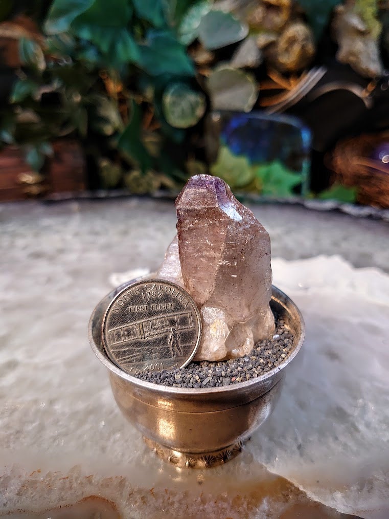 Self Standing Shangaan Amethyst Cluster with Hematite Inclusions from Zimbabwe for Collection / 36.26g / Meditation/ Miniature Class