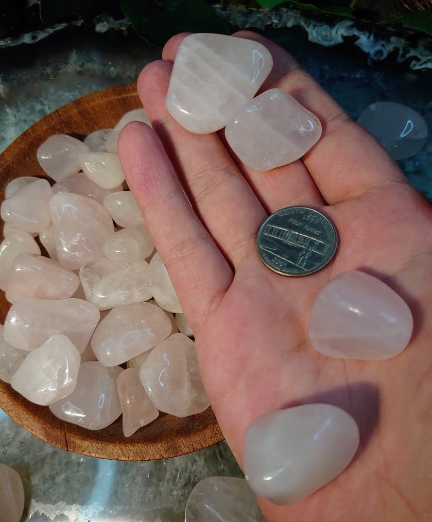 Polished Rose Quartz Tumbled Stones for Crystal Healing/ Reiki/ Meditation/ Crystal & Mineral Collectors