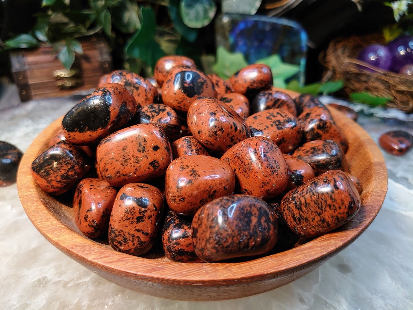 Mahogany Obsidian Tumbled Stones from Brazil for Crystal Healing/ Reiki/ Meditation/ Crystal & Mineral Collectors