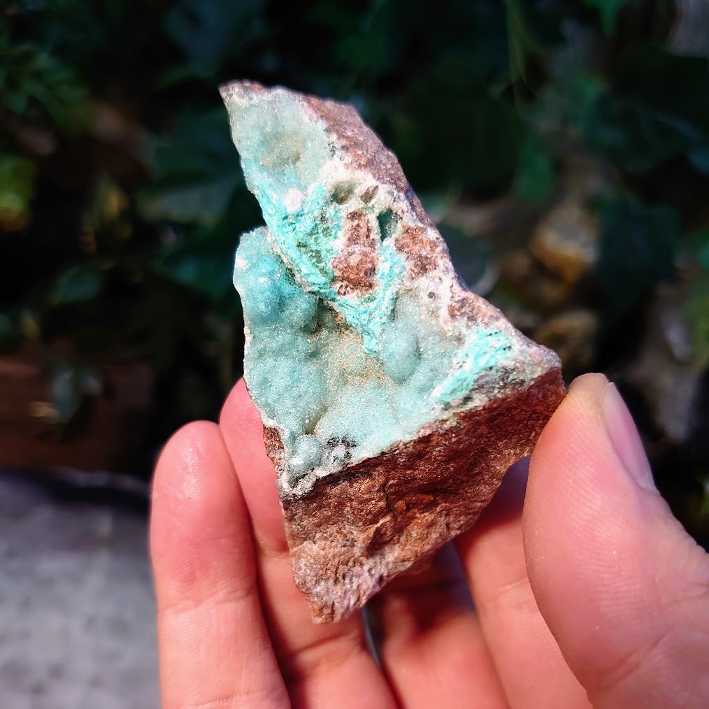 Natural Chrysocolla Druzy with Cobaltoan Calcite and Psilomelane Dendrites on Matrix / 98.90g / Crystal Healing / Gifting for Her & Him