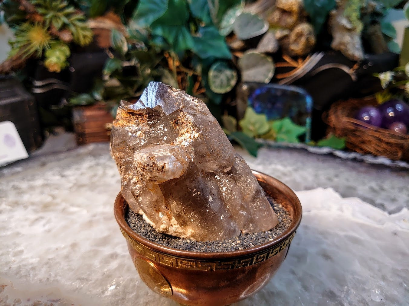 Natural Smoky Quartz Cluster with Heavy Etching and Self Healing from Malawi, Africa for Collection / 169g / Home & Altar Decor / Protection