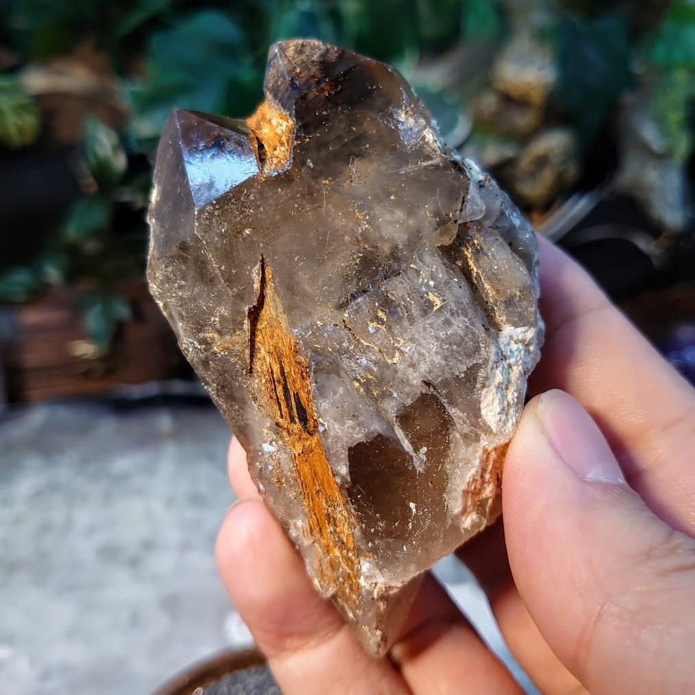 Natural Smoky Quartz Cluster with Heavy Etching and Self Healing from Malawi, Africa for Collection / 169g / Home & Altar Decor / Protection