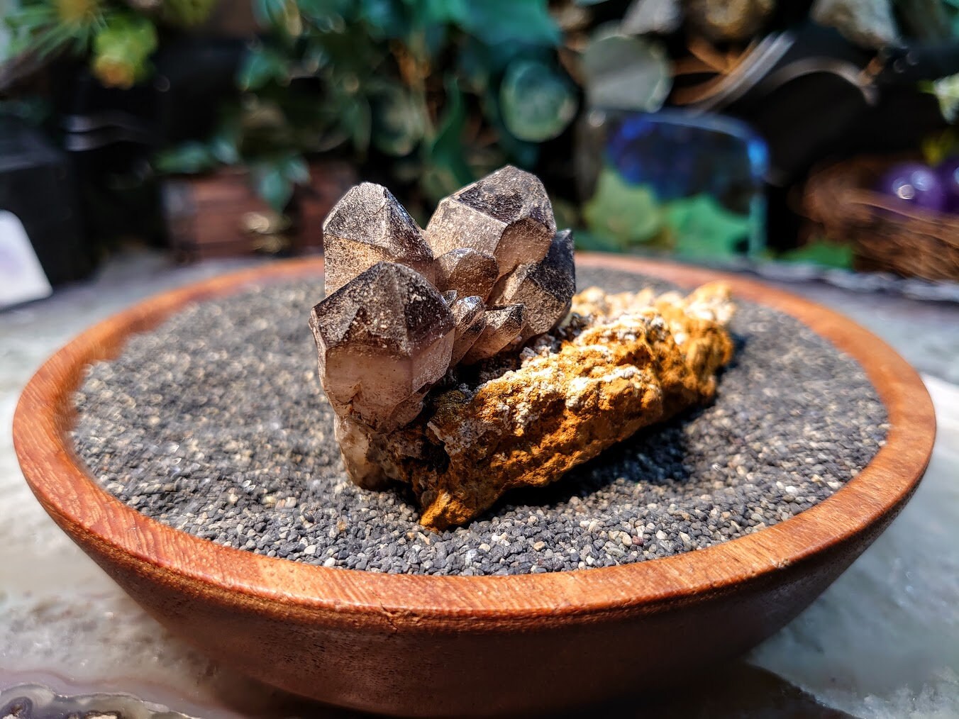 Natural Smoky Quartz Cluster on Matrix from Malawi, Africa for Collection / 98.74g / Home and Altar Decor / Protection / Crystal Healing