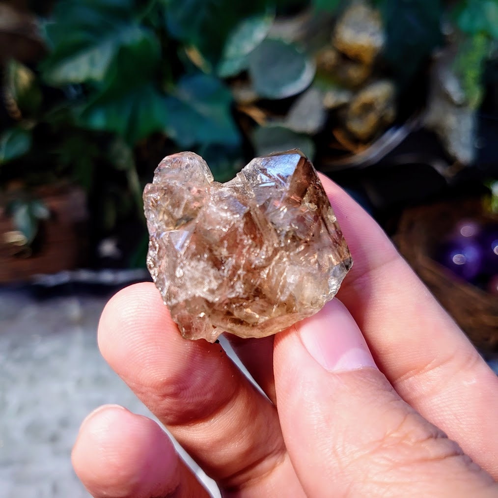 Smoky Quartz Crystal with Goethite from Espírito Santos, Brazil for Collection / 24.07g / Meditation/ Super Seven Locality