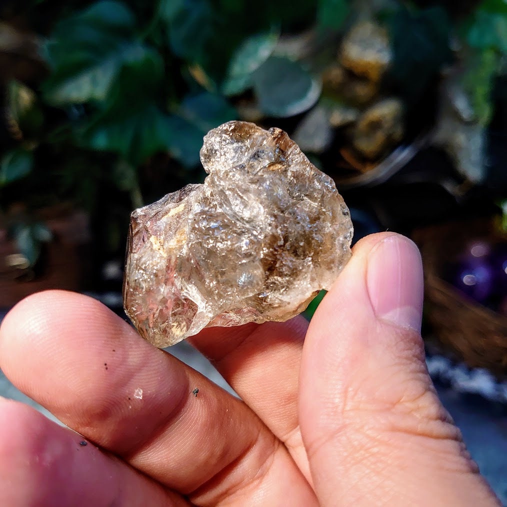 Smoky Quartz Crystal with Goethite from Espírito Santos, Brazil for Collection / 24.07g / Meditation/ Super Seven Locality