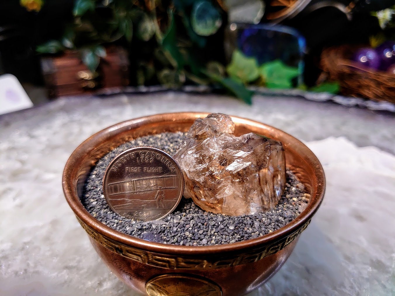 Smoky Quartz Crystal with Goethite from Espírito Santos, Brazil for Collection / 24.07g / Meditation/ Super Seven Locality