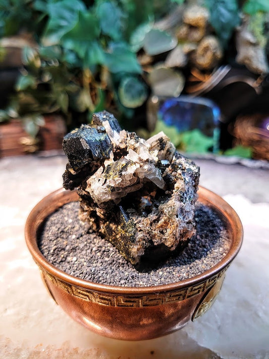 Aegirine and Epidote Cluster with Quartz from Prince of Wales Island, Alaska / 75.69g / Mineral Collection / Miniature Class