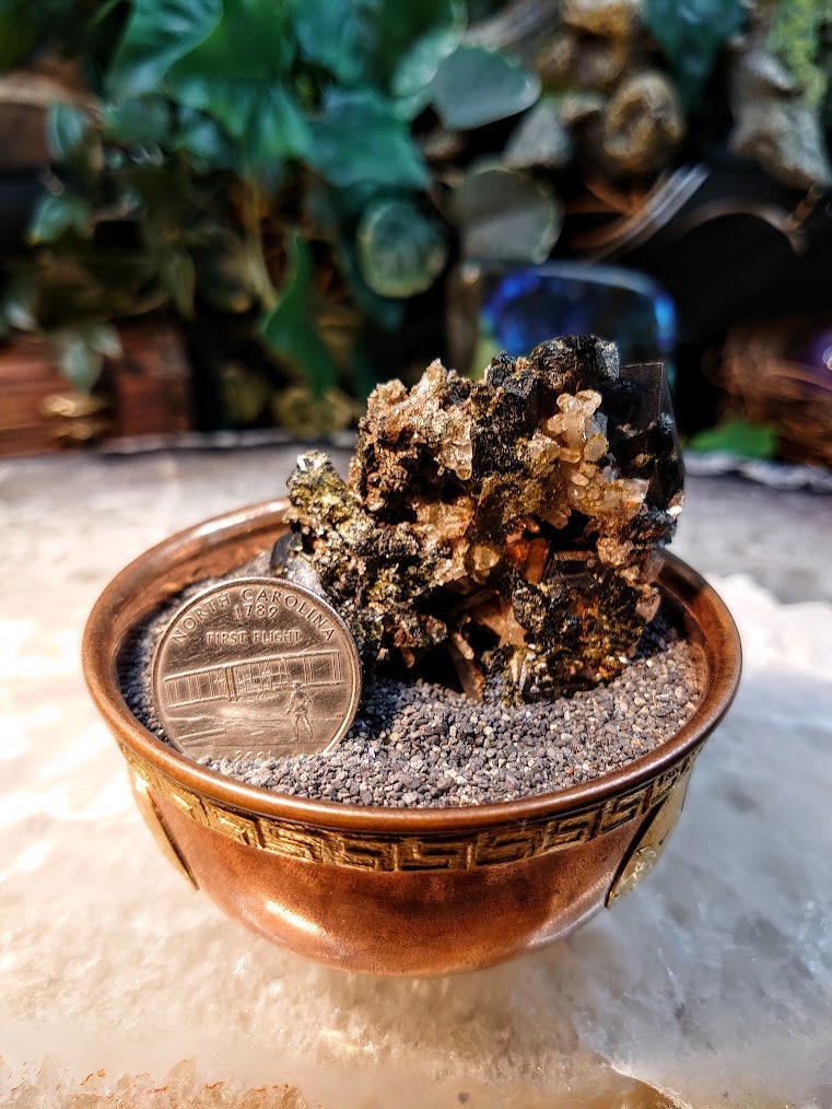 Aegirine and Epidote Cluster with Quartz from Prince of Wales Island, Alaska / 75.69g / Mineral Collection / Miniature Class