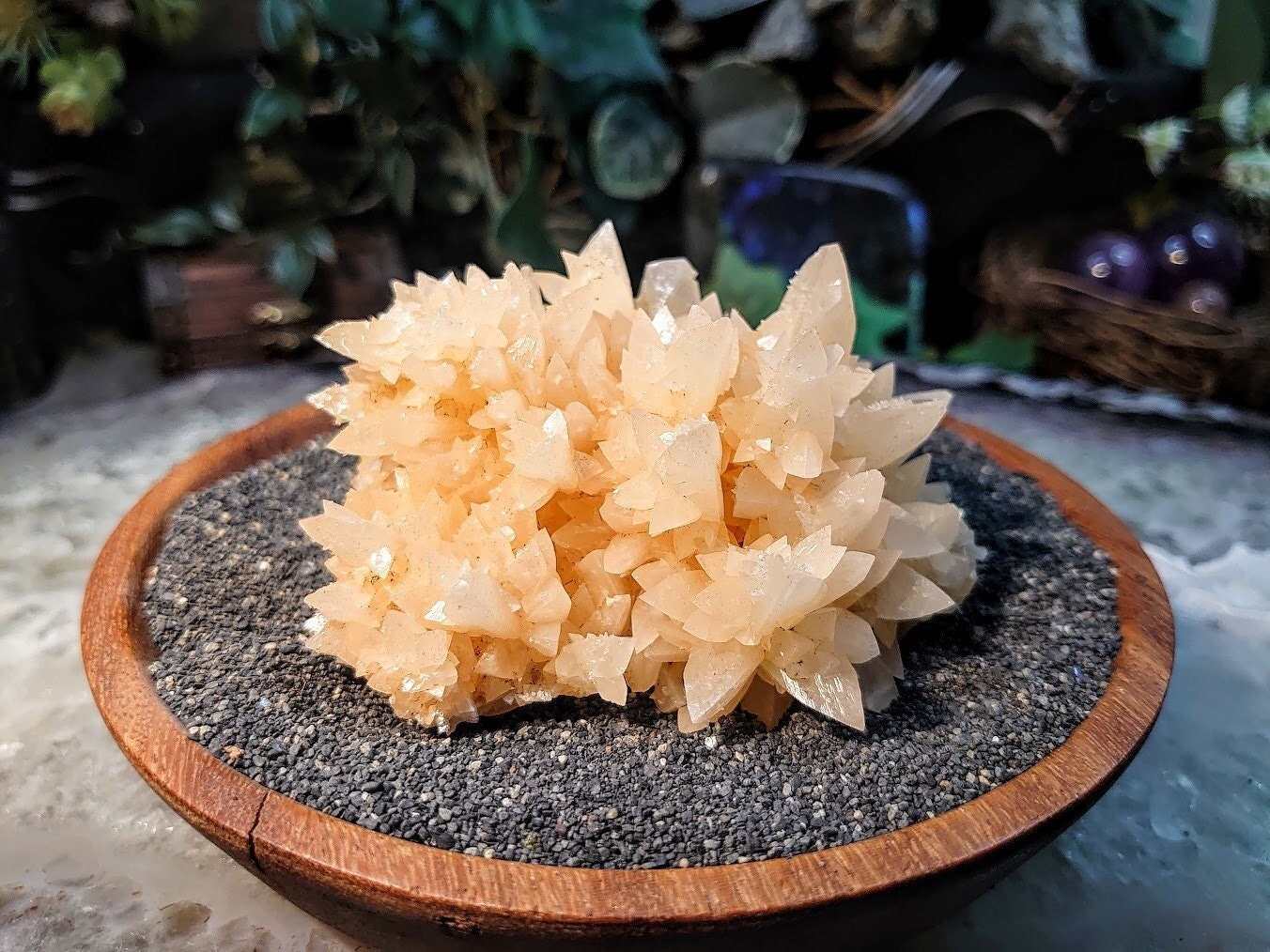 Amazing Dogtooth Orange Calcite Cluster from Andalusia, Spain for Collection / 307g / Home and Altar Decor / Small Cabinet Class