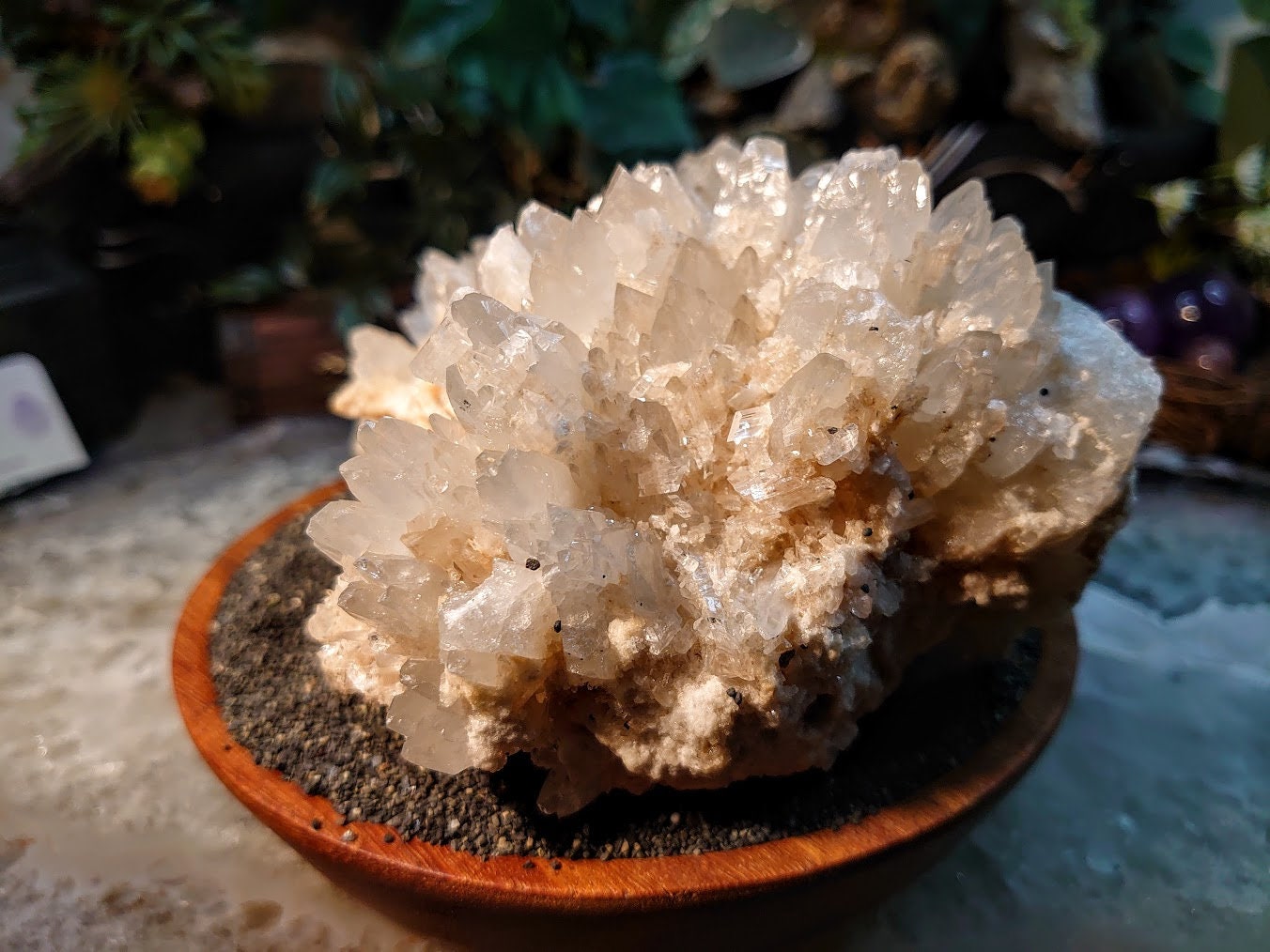 Beautiful White Celestite Cluster on Sulphur from Sicily, Italy / 1,882g / Celestine / Cabinet Size Class / Natural / Collection